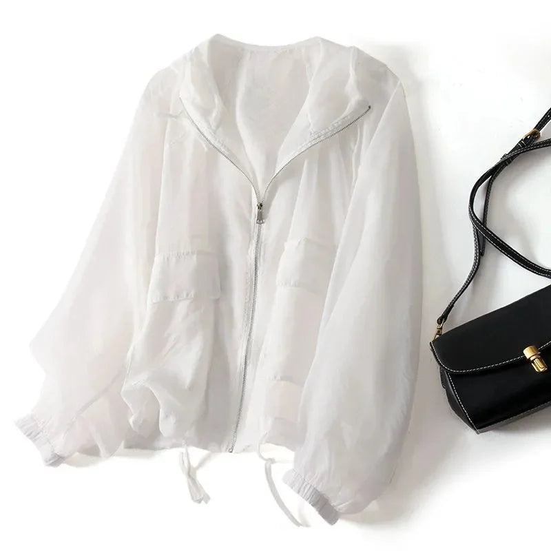 Solara | Women's Lightweight Hooded Zip-Up Summer Jacket