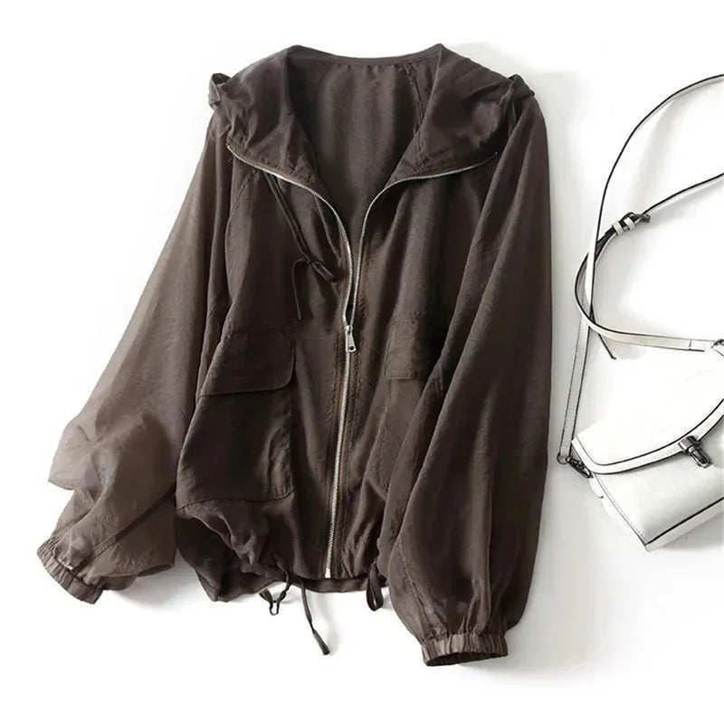 Solara | Women's Lightweight Hooded Zip-Up Summer Jacket