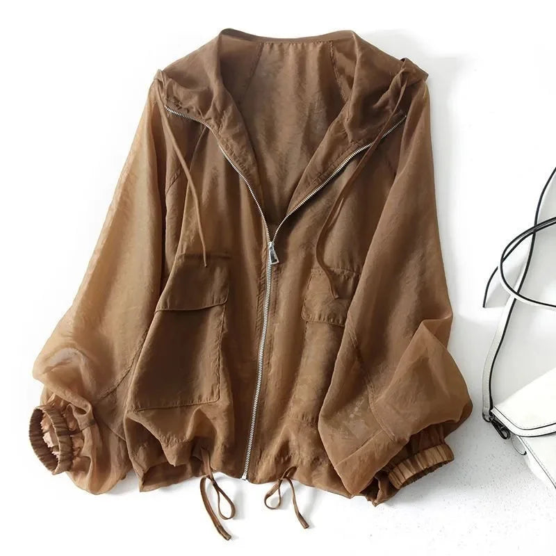Solara | Women's Lightweight Hooded Zip-Up Summer Jacket