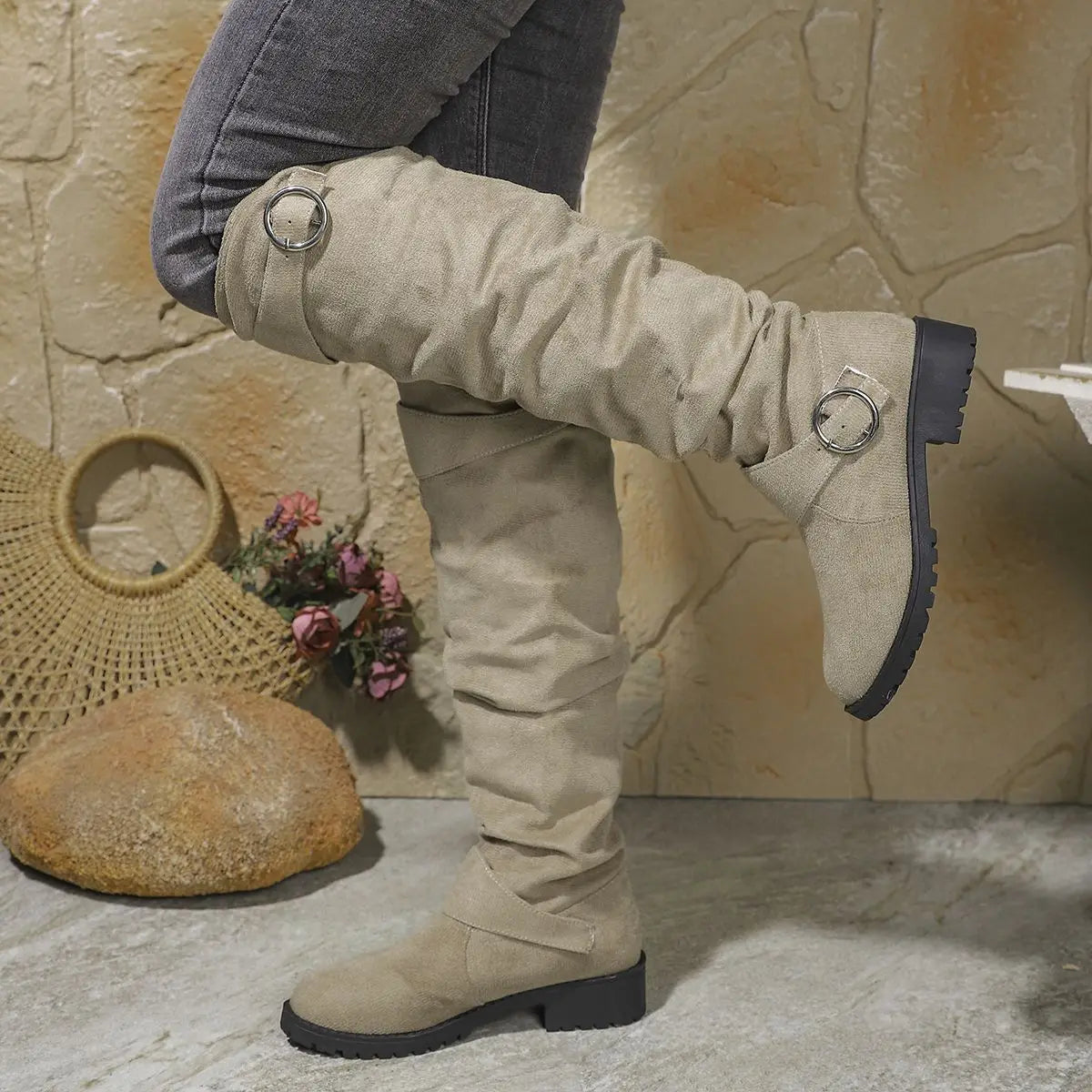 Sorrel | Women's Slouchy Buckle Knee High Boots