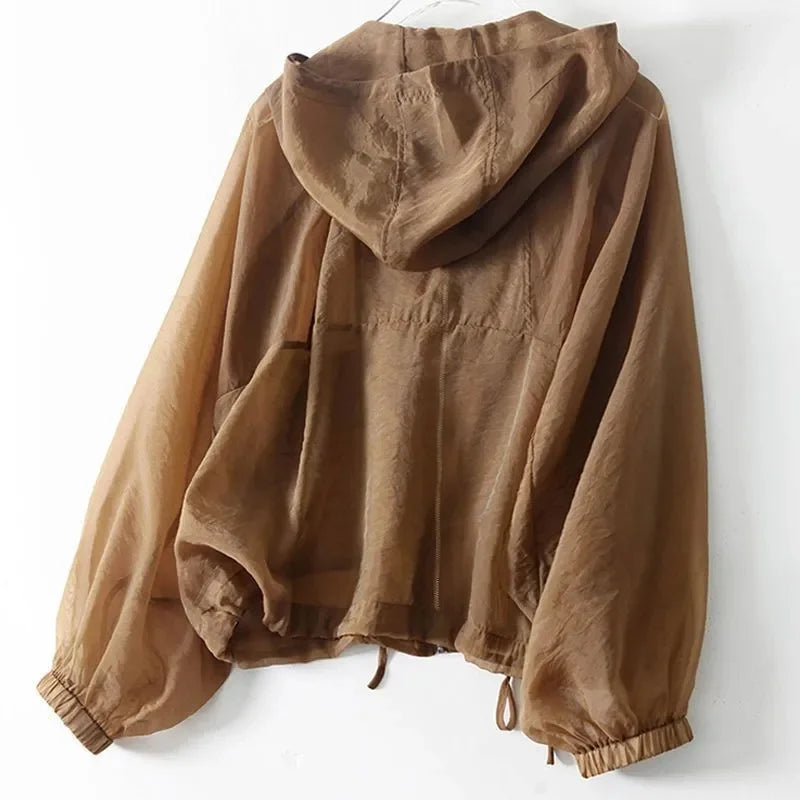 Solara | Women's Lightweight Hooded Zip-Up Summer Jacket