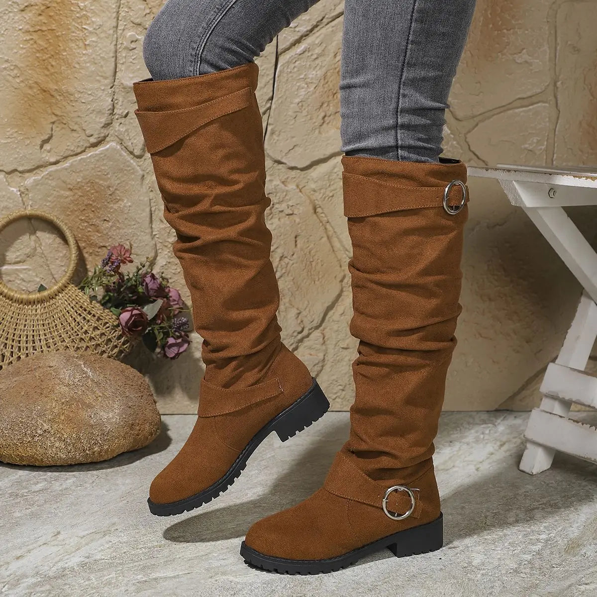 Sorrel | Women's Slouchy Buckle Knee High Boots