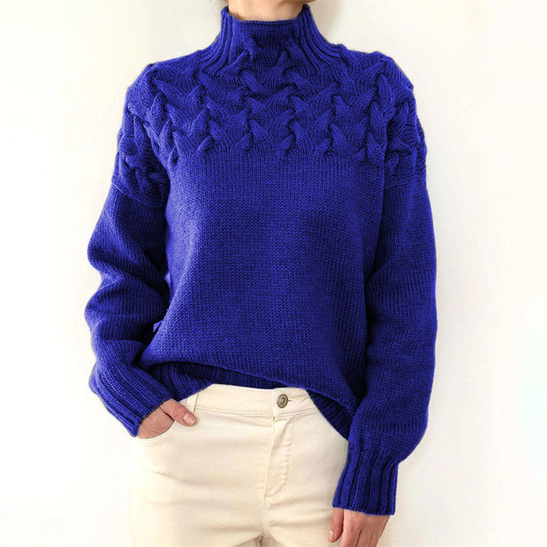 Wynlee | Women's Oversized Cable Knit Turtleneck Winter Sweater