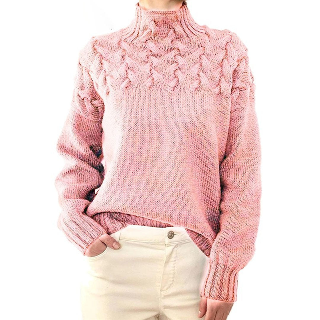 Wynlee | Women's Oversized Cable Knit Turtleneck Winter Sweater