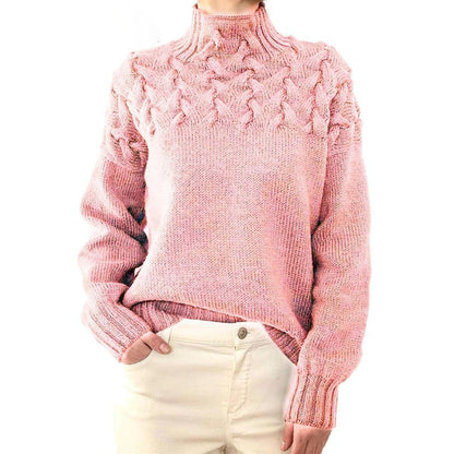Wynlee | Women's Oversized Cable Knit Turtleneck Winter Sweater