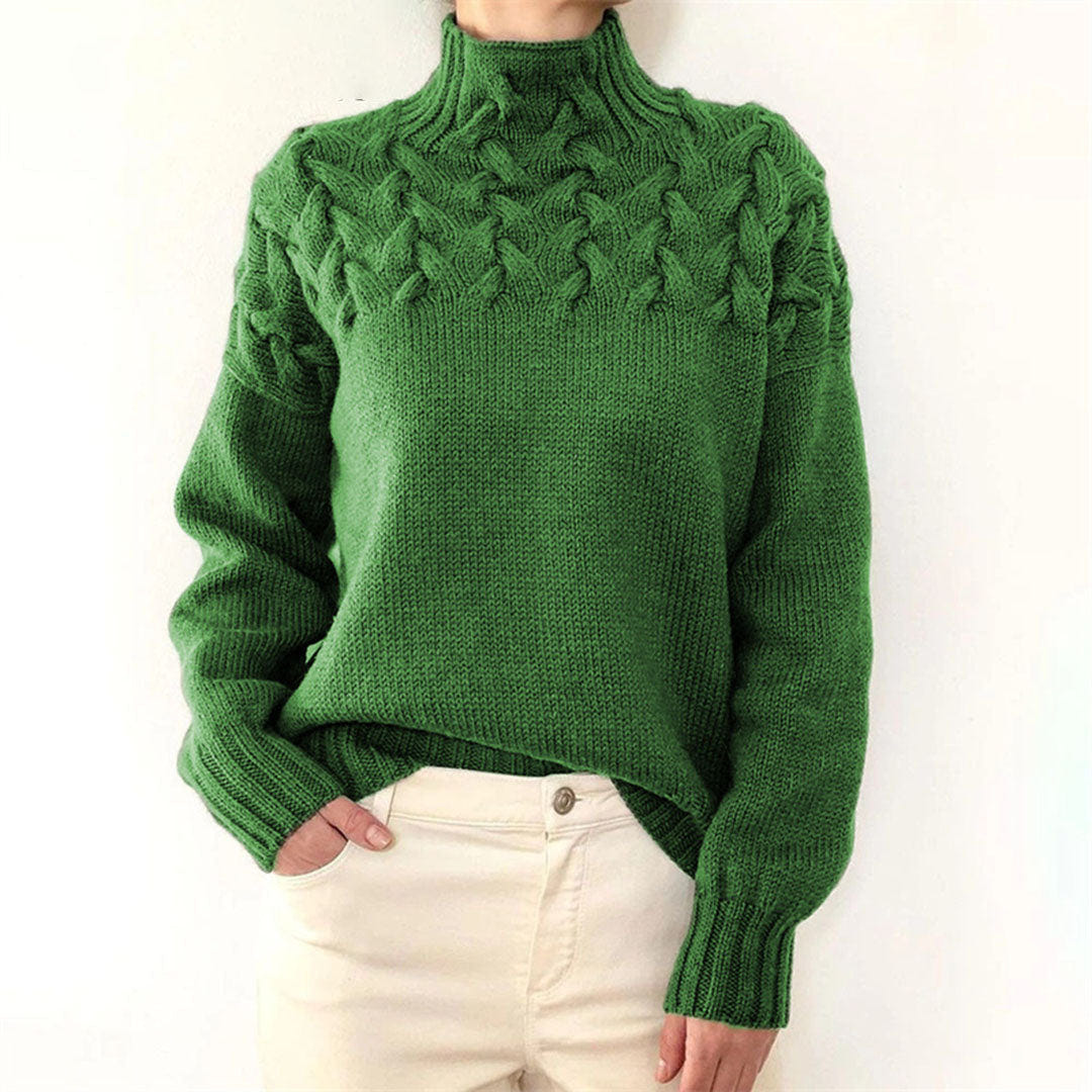 Wynlee | Women's Oversized Cable Knit Turtleneck Winter Sweater
