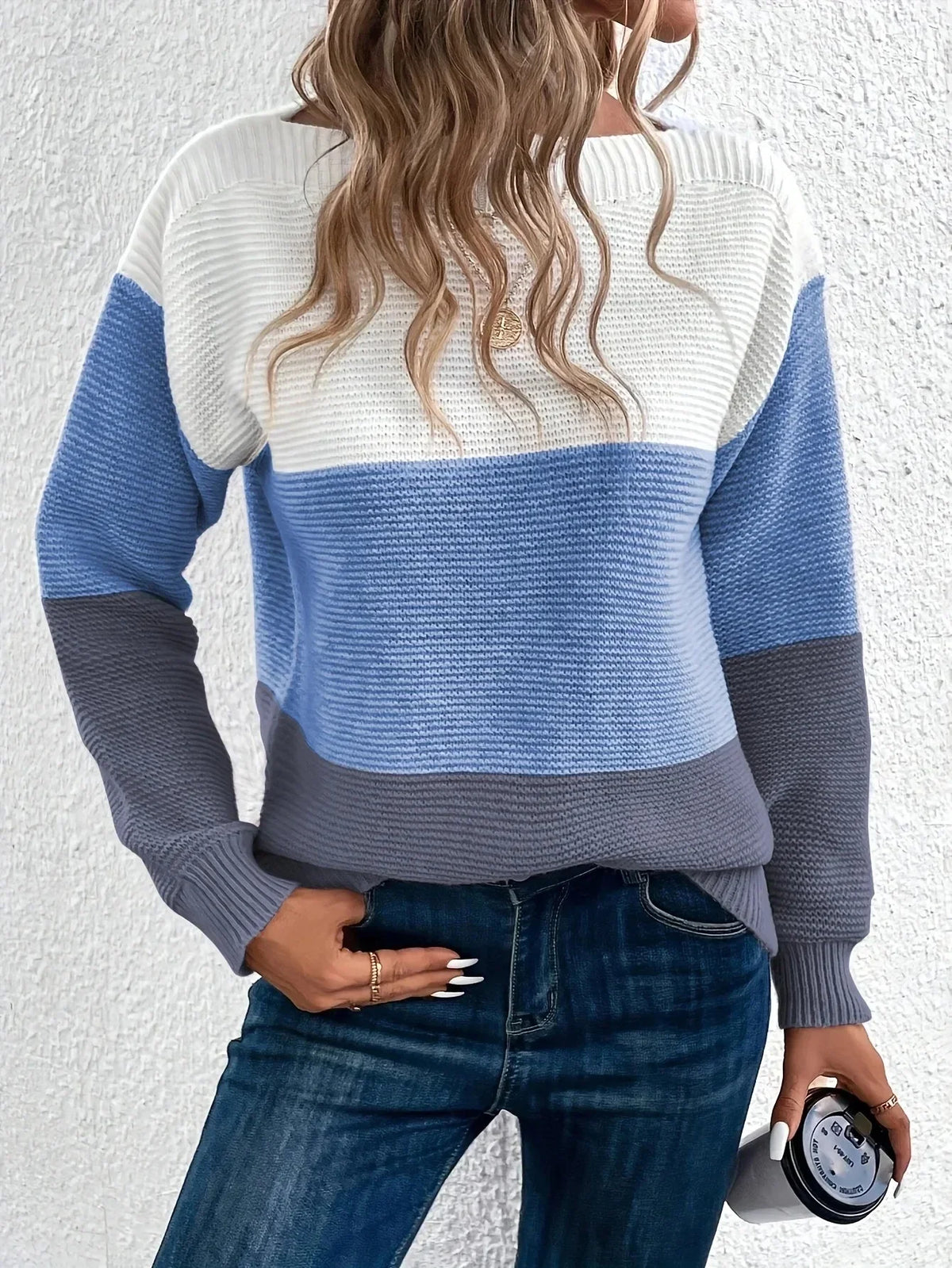 Rosanna | Women's Color Block Chunky Knit Pullover Sweater