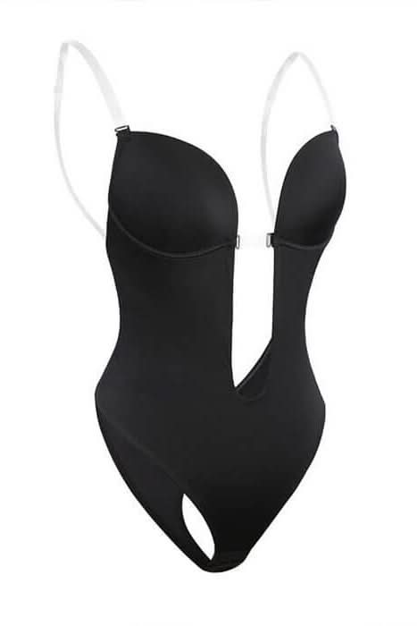 Lorelei | Women's Seamless Backless Plunge Shaping Bodysuit