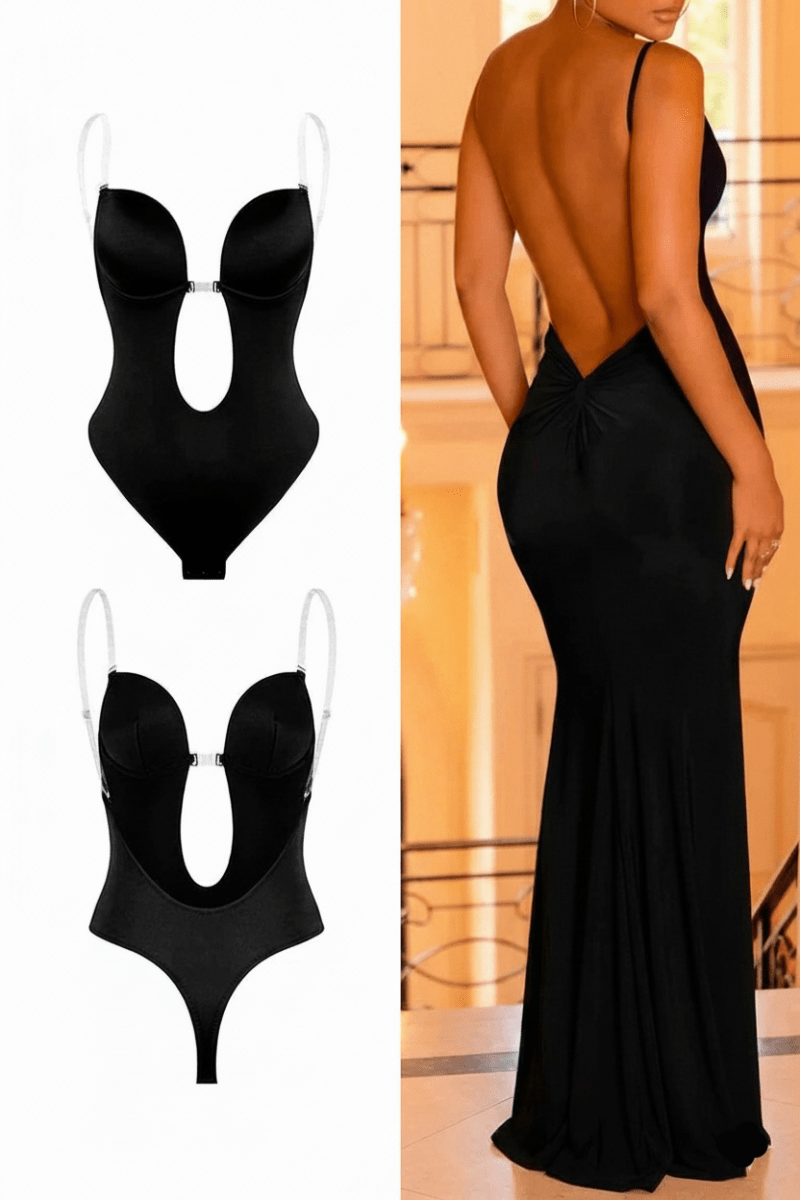 Lorelei | Women's Seamless Backless Plunge Shaping Bodysuit