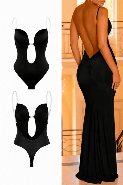 Lorelei | Women's Seamless Backless Plunge Shaping Bodysuit