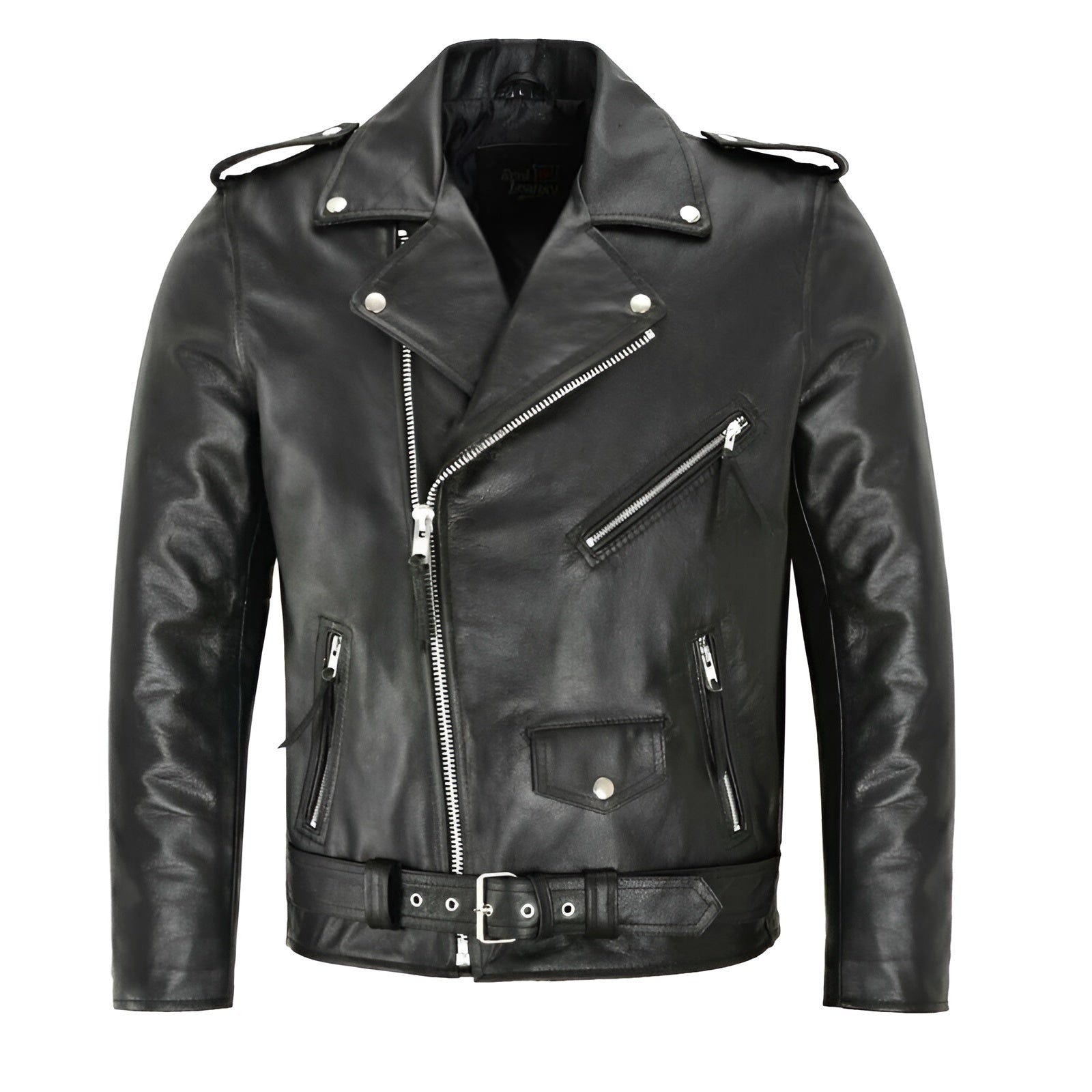 Ryland | Men's Biker Belted Moto Leather Jacket