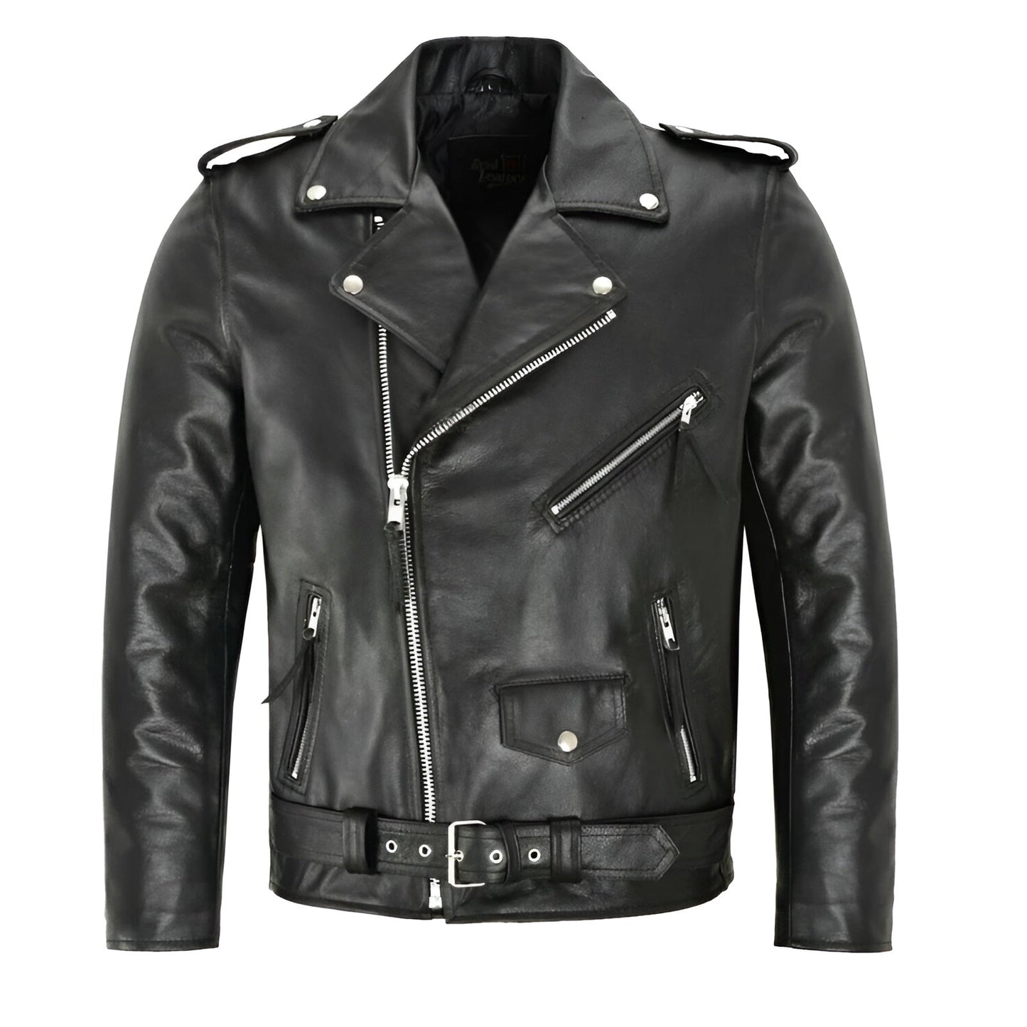 Ryland | Men's Biker Belted Moto Leather Jacket