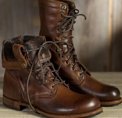 Harlow | Women's Lace-Up Combat Mid-Calf Boot