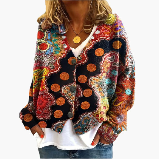 Sedona | Women's Boho Ethnic Print Button-Down Cardigan