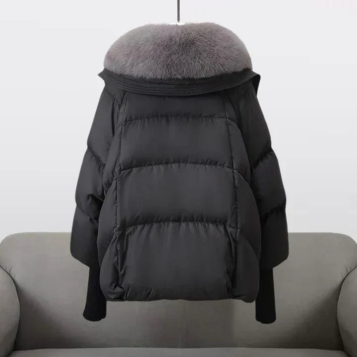 Ingram | Women's Oversized Faux Fur Collar Fluffy Hood Winter Puffer Jacket