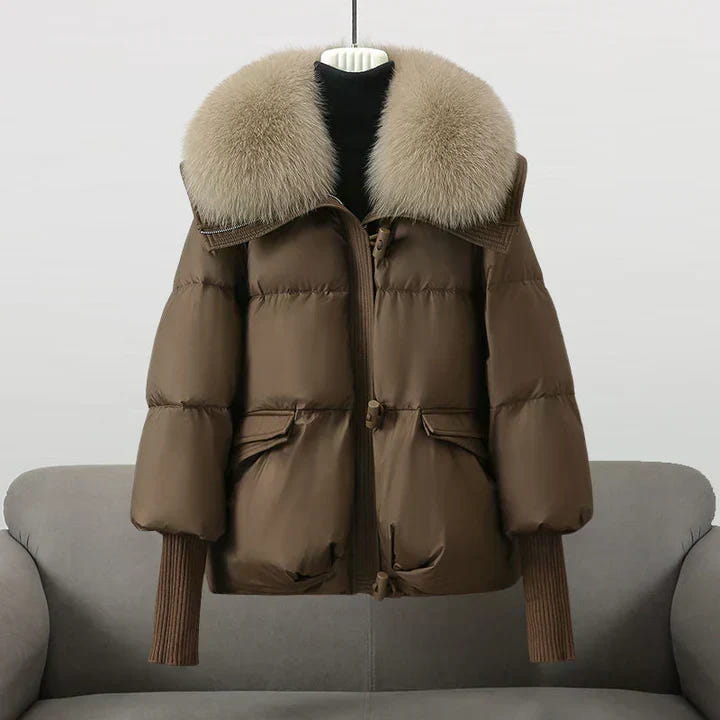 Ingram | Women's Oversized Faux Fur Collar Fluffy Hood Winter Puffer Jacket