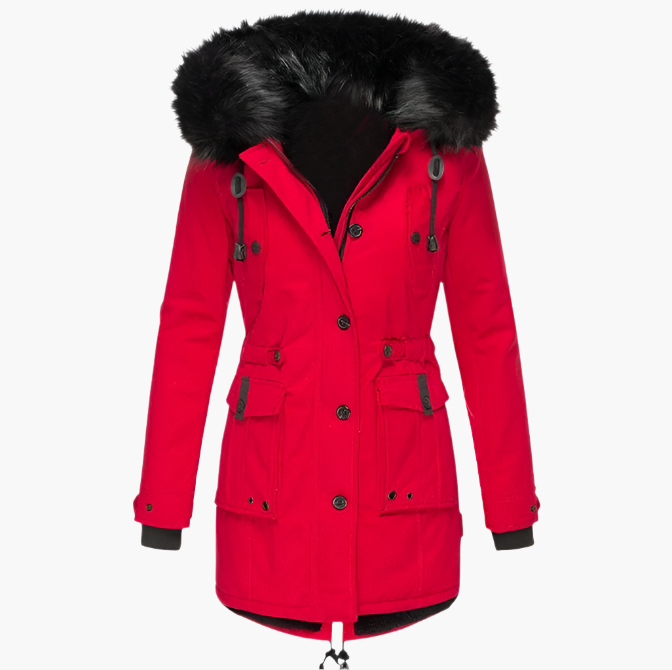 Solveiga | Women's Thick Hooded Faux Fur Winter Parka Coat