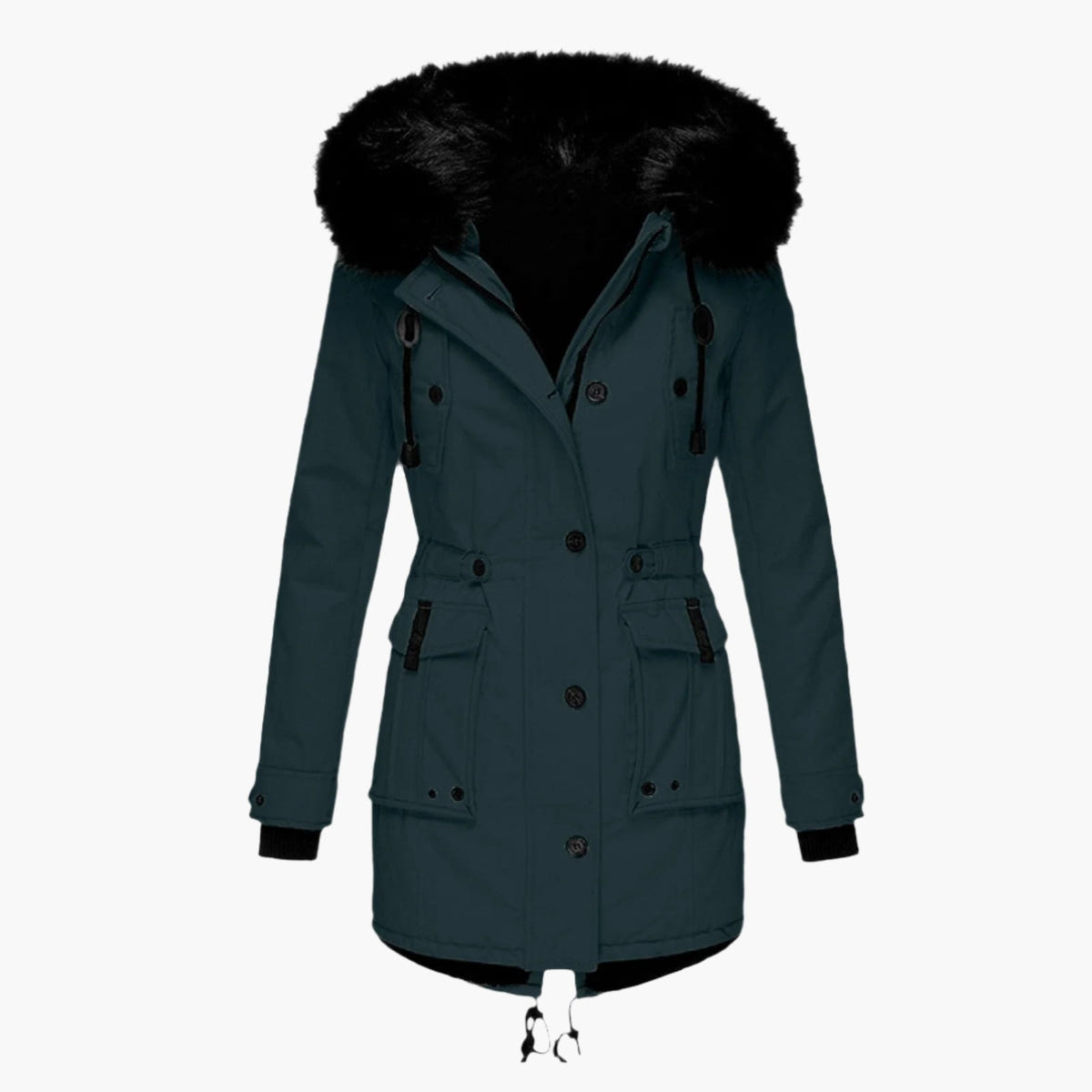 Solveiga | Women's Thick Hooded Faux Fur Winter Parka Coat