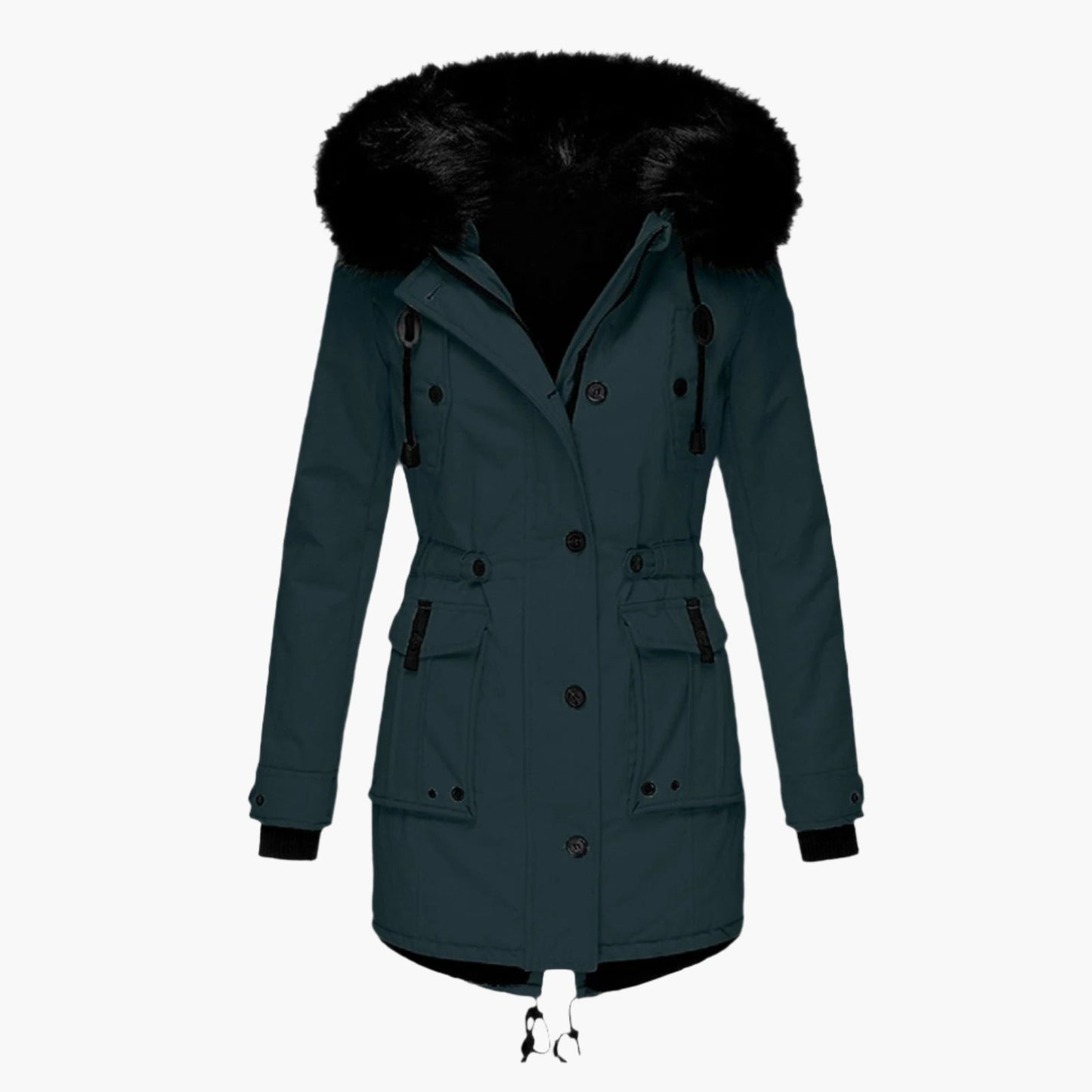 Solveiga | Women's Thick Hooded Faux Fur Winter Parka Coat