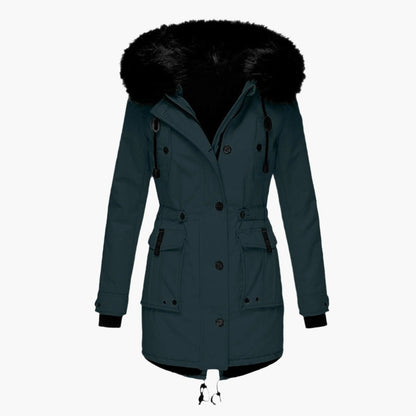 Solveiga | Women's Thick Hooded Faux Fur Winter Parka Coat