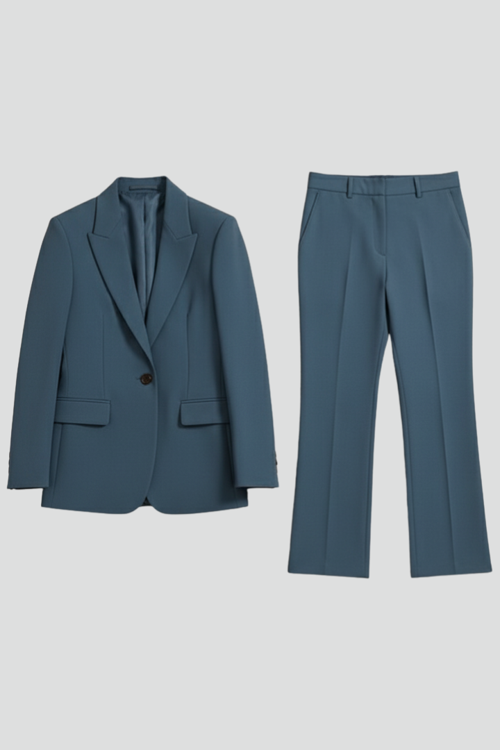 Marlowe | Women's Tailored Blazer Straight Leg Trouser Suit Set