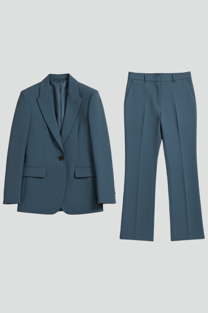 Marlowe | Women's Tailored Blazer Straight Leg Trouser Suit Set