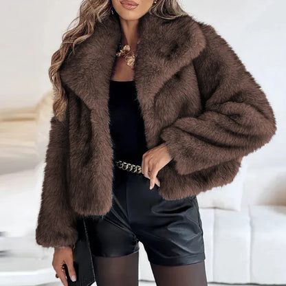 Liesel | Women's Faux Fur Cropped Winter Jacket
