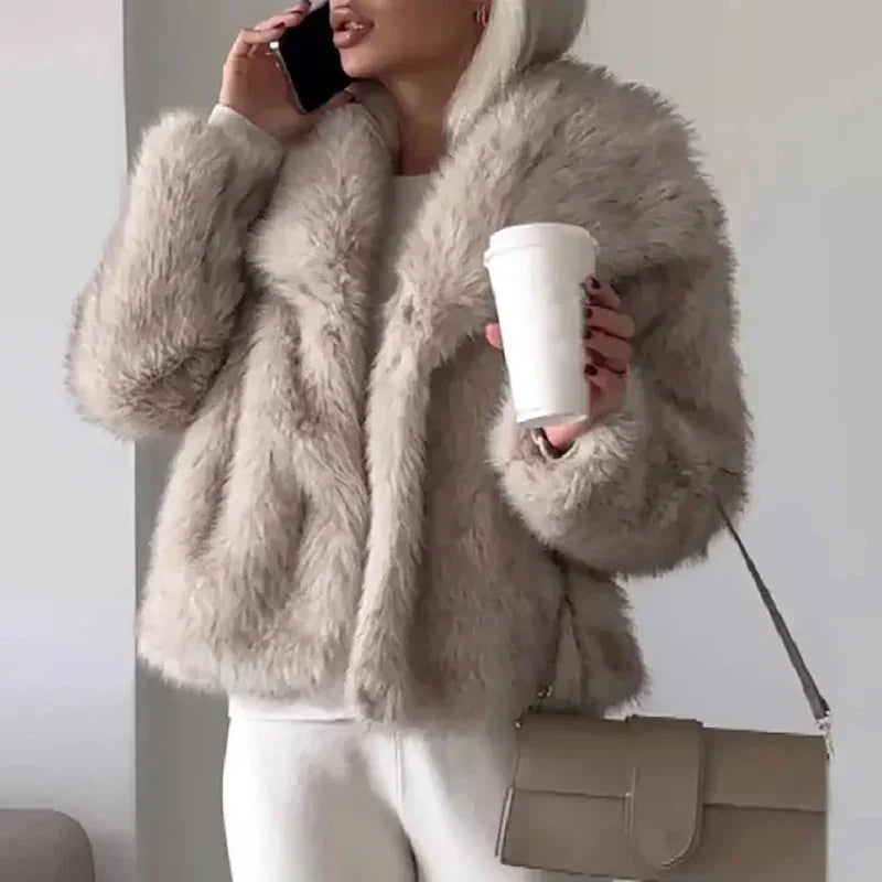 Liesel | Women's Faux Fur Cropped Winter Jacket