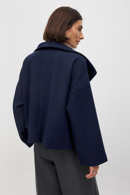 Meridith | Women's Double Breasted Short Wool Blend Pea Coat