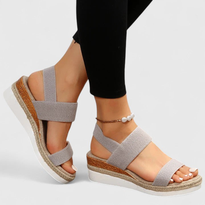 Merill | Espadrille Wedge Sandals Orthopedic Elastic Strap
