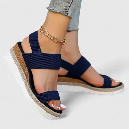 Merill | Espadrille Wedge Sandals Orthopedic Elastic Strap