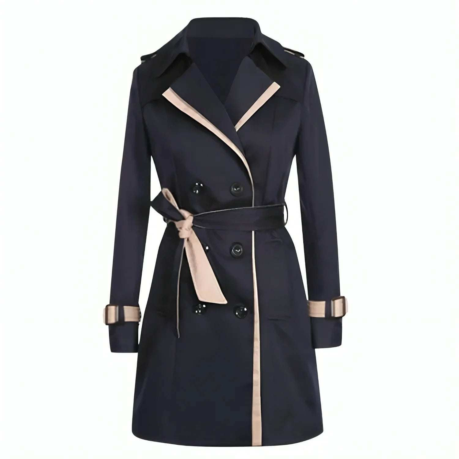 Elspeth | Women's Double-Breasted Longline Belted Trench Coat