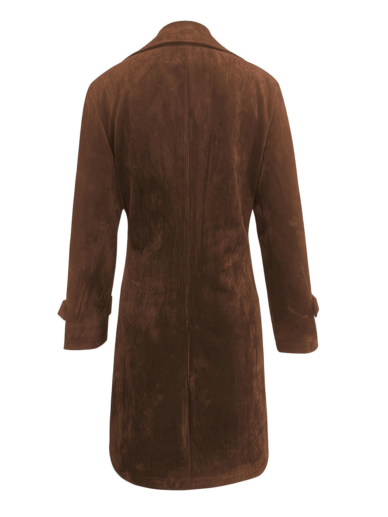 Marlowyx | Women's Longline Suede Lapel Trench Coat