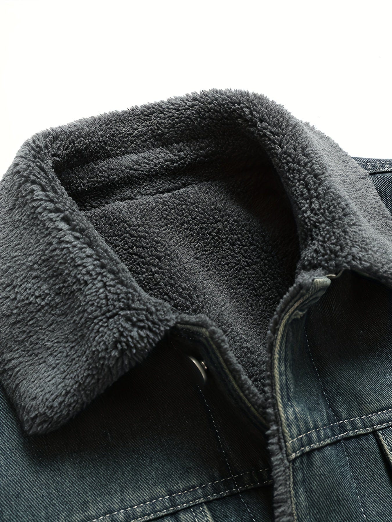 Draven | Men's Warm Fleece Lined Washed Denim Winter Jacket