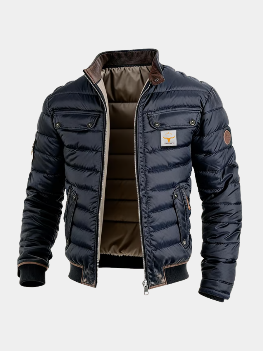 Caspian | Men's Quilted Insulated High Collar Puffer Jacket