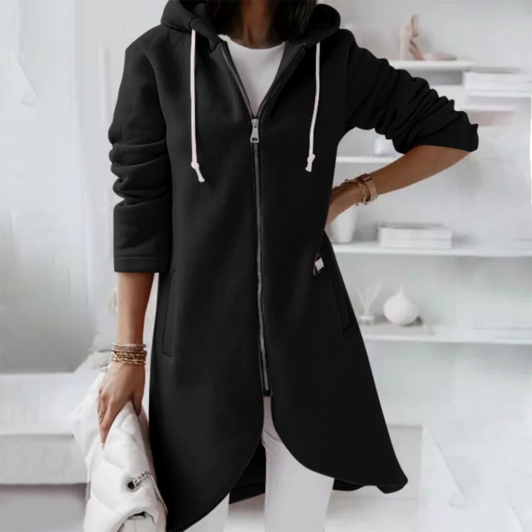 Amanda | Women's Longline Hooded Zip-Up Jacket