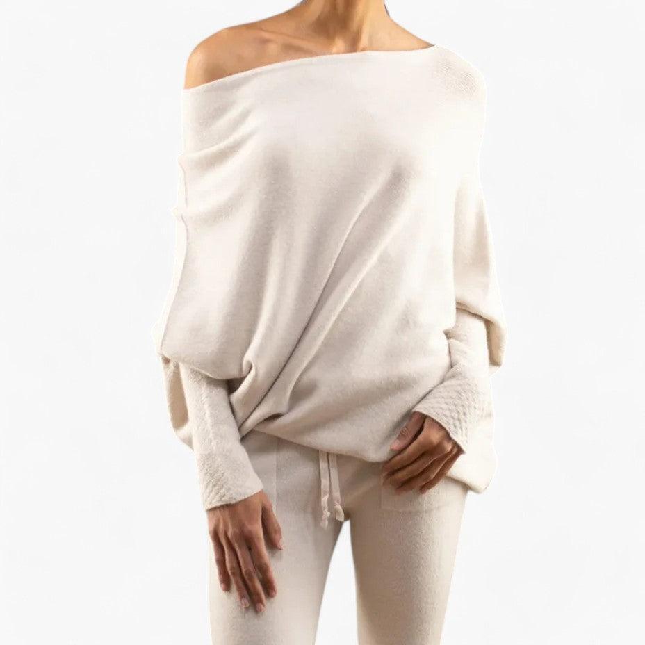 Elara | Women's Off Shoulder Slouchy Knit Sweater