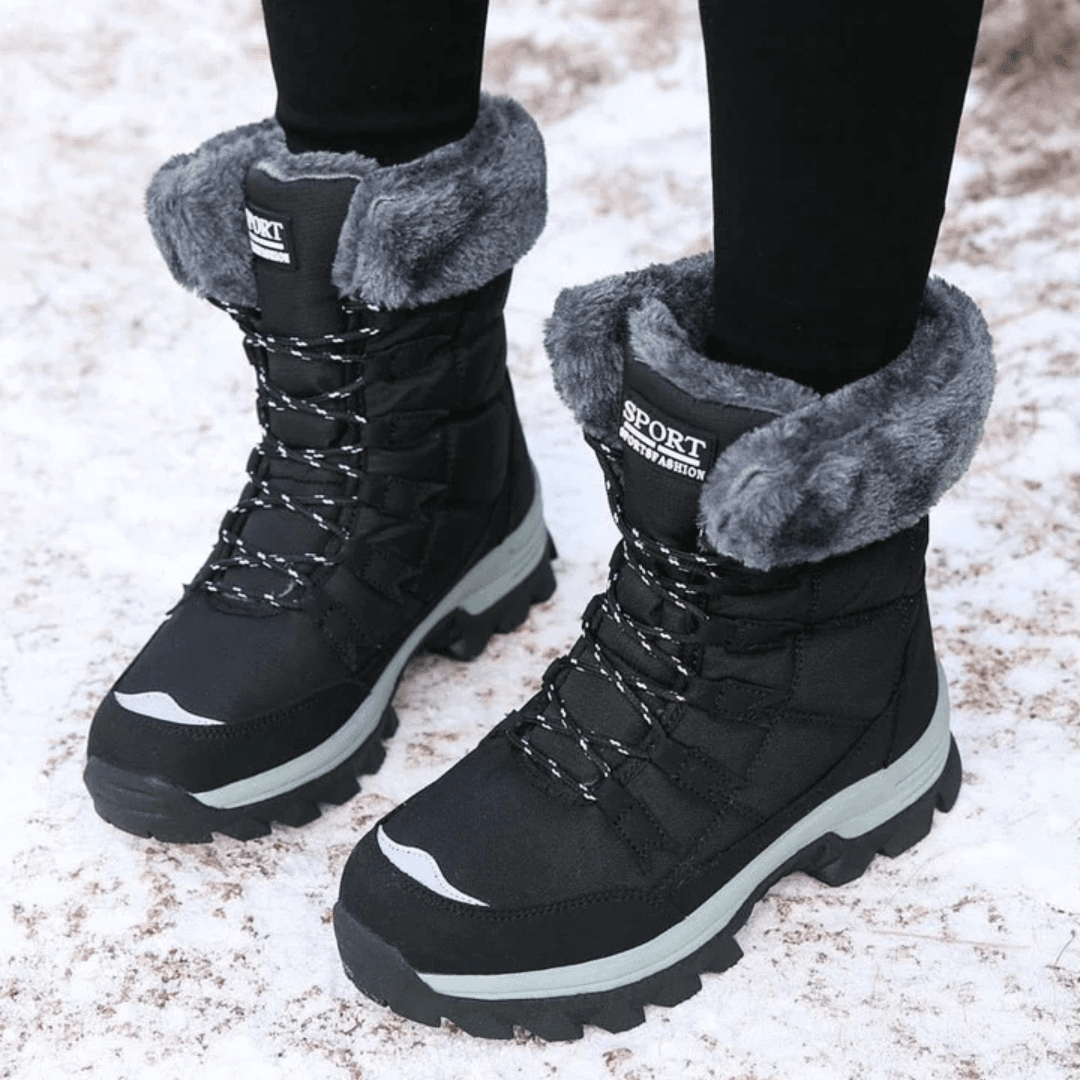 Frostpeak | Women's Warm Fleece-Lined Lace-Up Winter Snow Boot