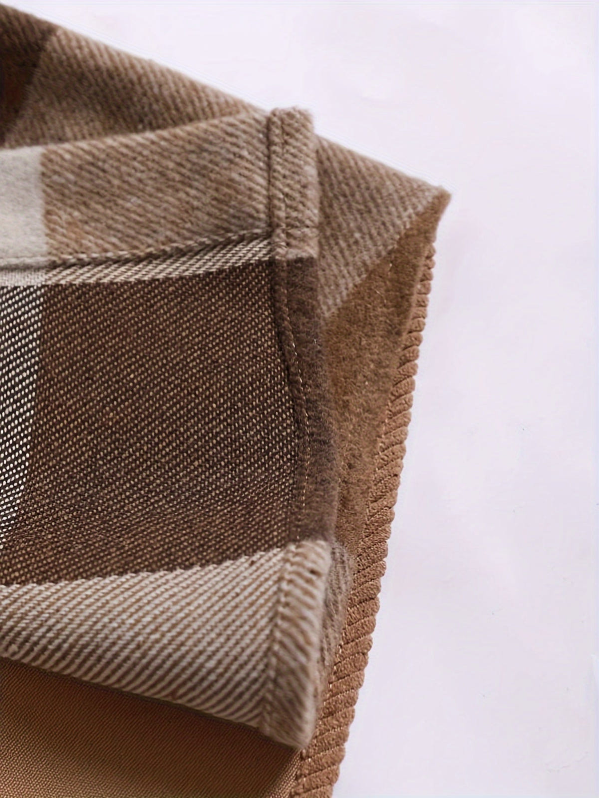 Thaddeus | Men's Plaid Hooded Corduroy Pocket Overshirt Jacket