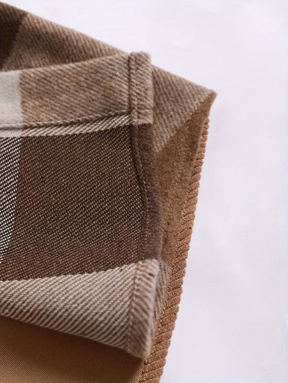 Thaddeus | Men's Plaid Hooded Corduroy Pocket Overshirt Jacket