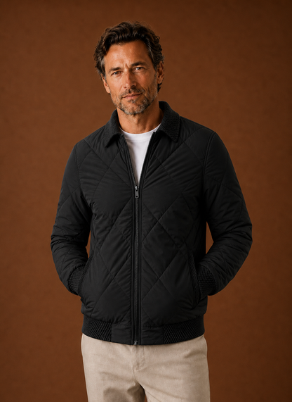 Tristan | Men's Quilted Bomber Zip-Up Casual Jacket