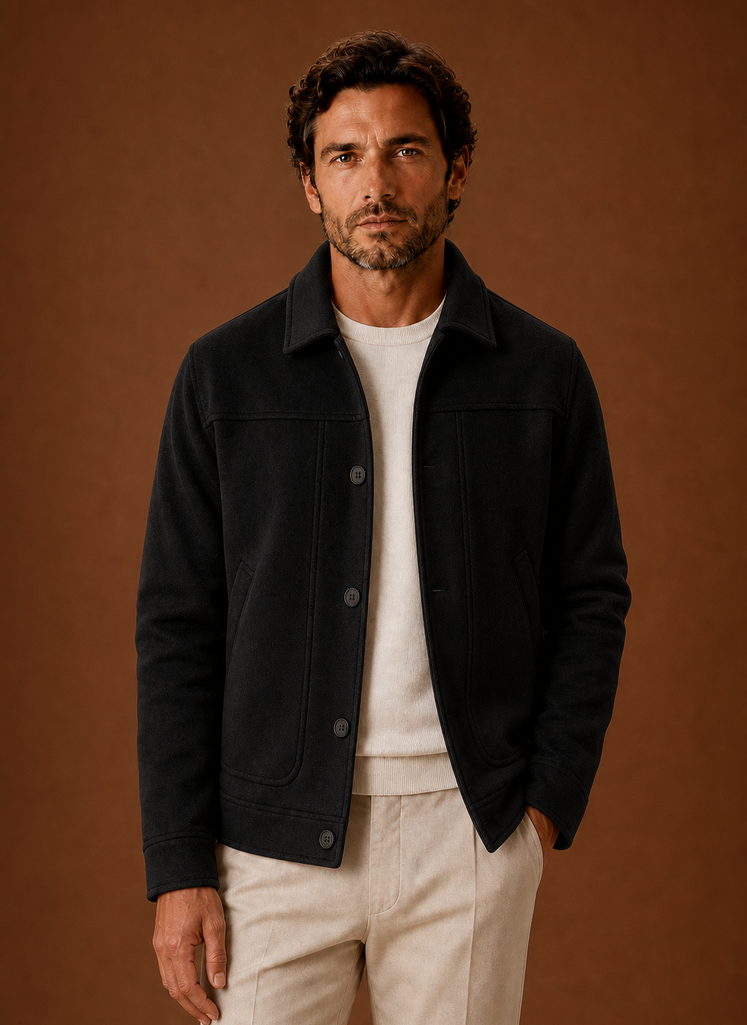 Aldwin | Men's Button-Front Casual Shirt Jacket
