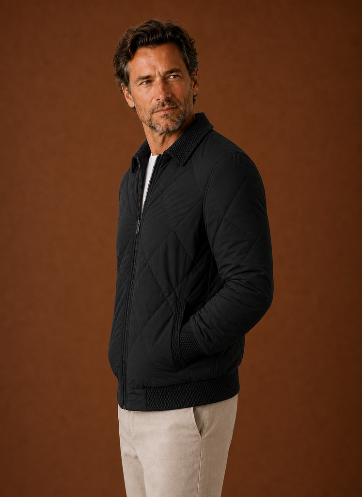 Tristan | Men's Quilted Bomber Zip-Up Casual Jacket