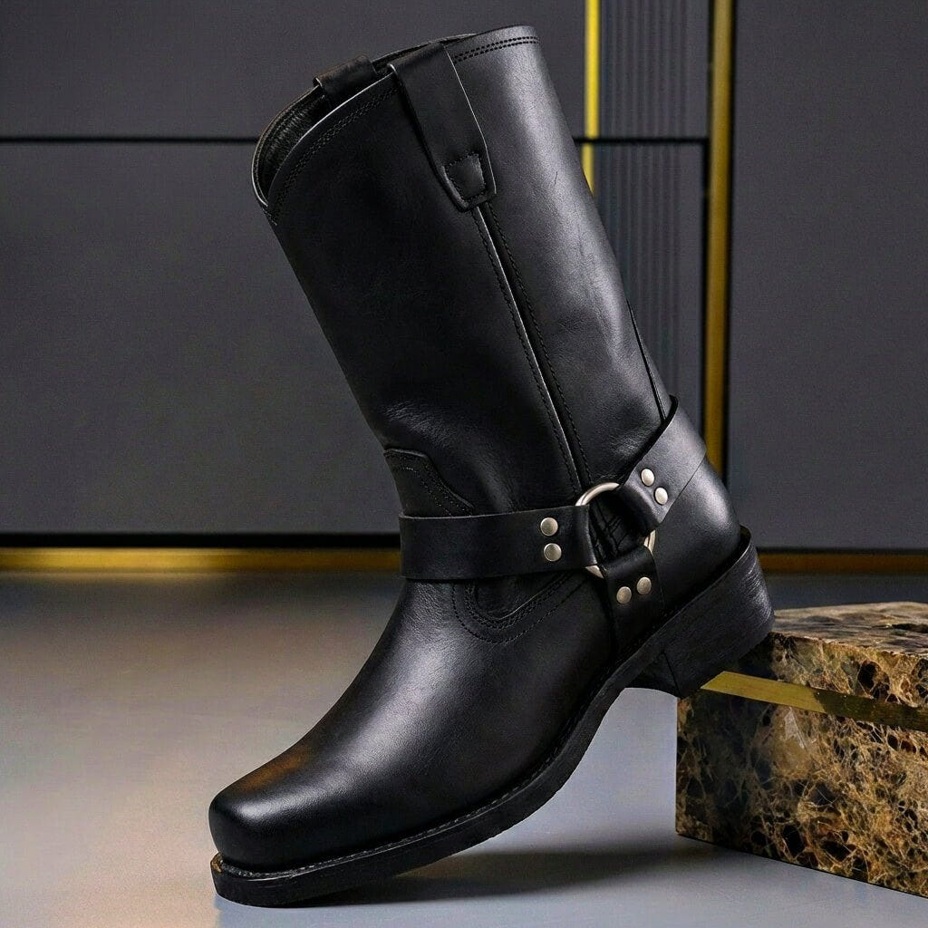 Dorian | Men's Genuine Leather Harness Square Toe Western Boot