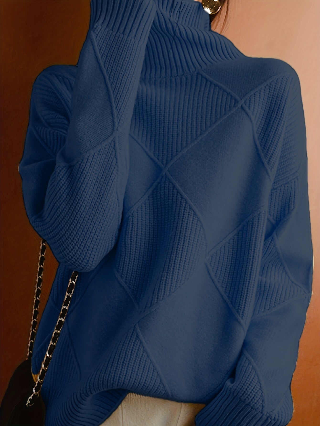 Ophira | Women's Chunky Textured Turtleneck Cable Knit Sweater