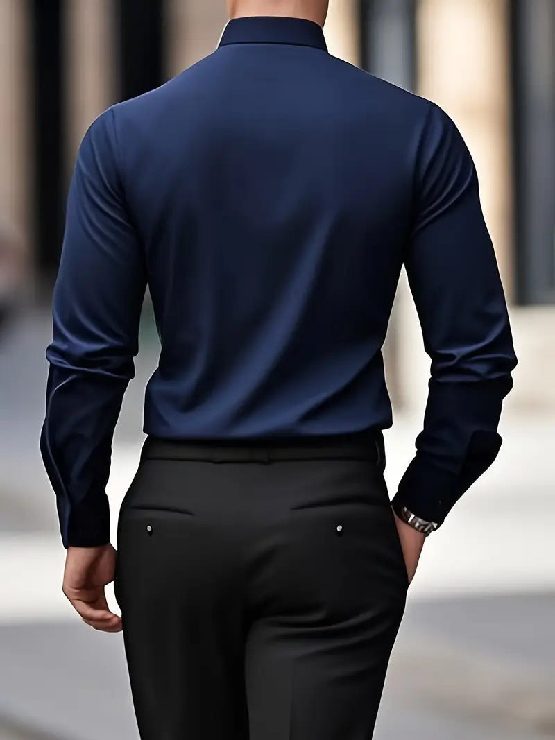 Alaric | Men's Slim Fit Long Sleeve Smart Casual Dress Shirt