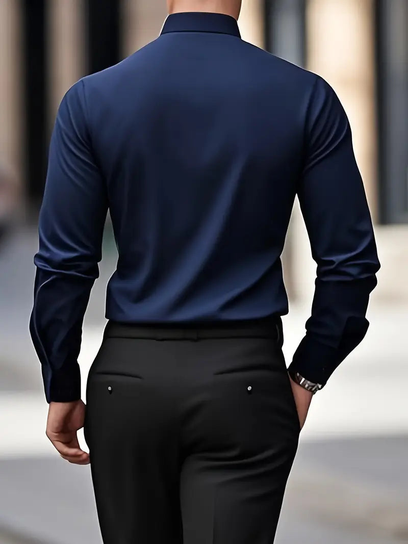 Alaric | Men's Slim Fit Long Sleeve Smart Casual Dress Shirt
