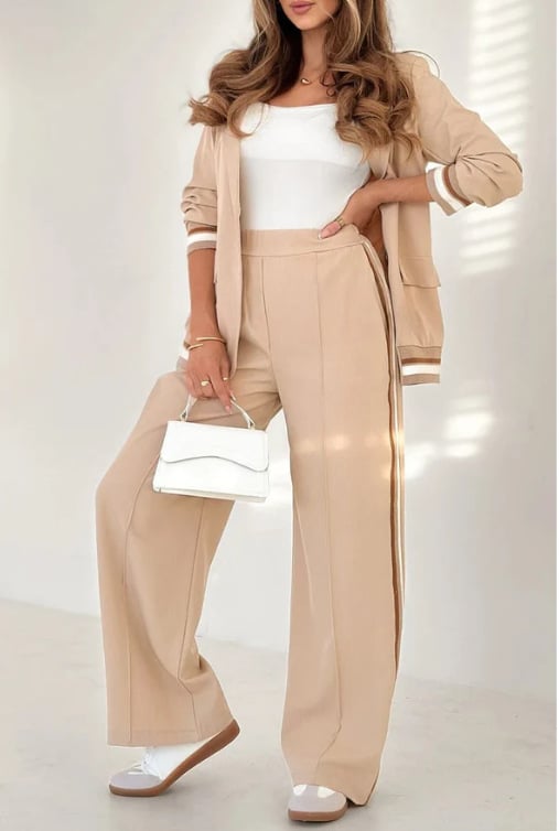 Marlowe | Women's Tailored Wide-Leg Blazer Trouser Set