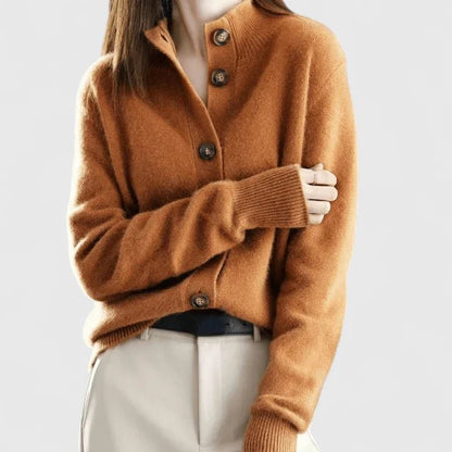Liora | Women's V-Neck Button-Up Knit Cardigan