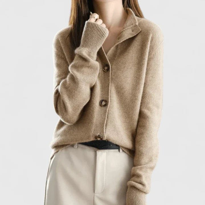 Liora | Women's V-Neck Button-Up Knit Cardigan